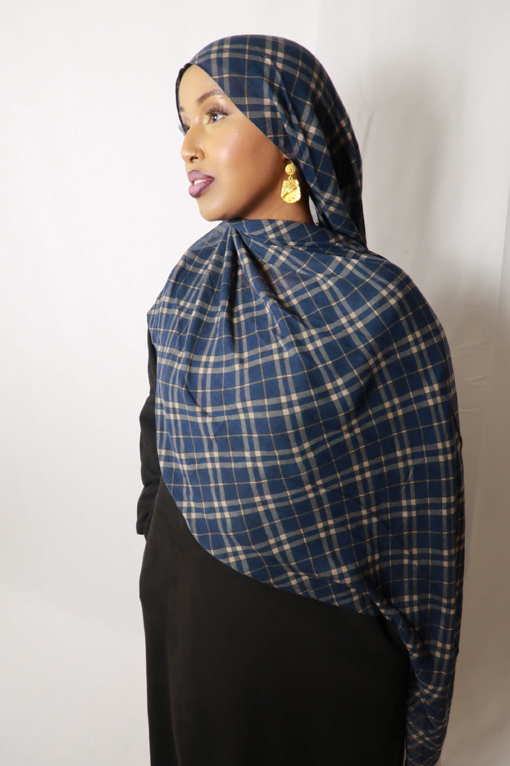 Navy Oat Plaid