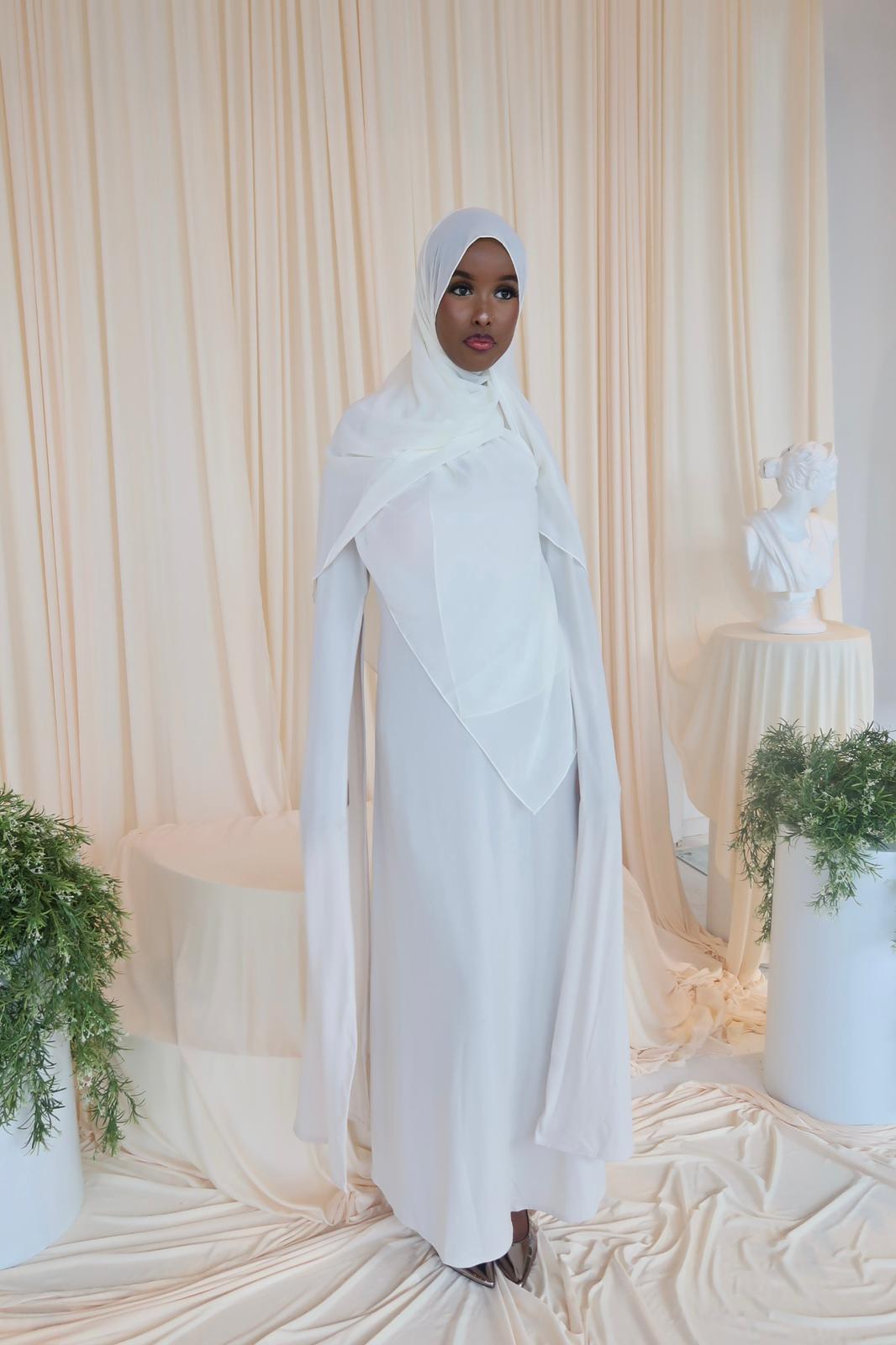 Suhaila – Draped Elegant Dress | Asha's Luxury Abayas