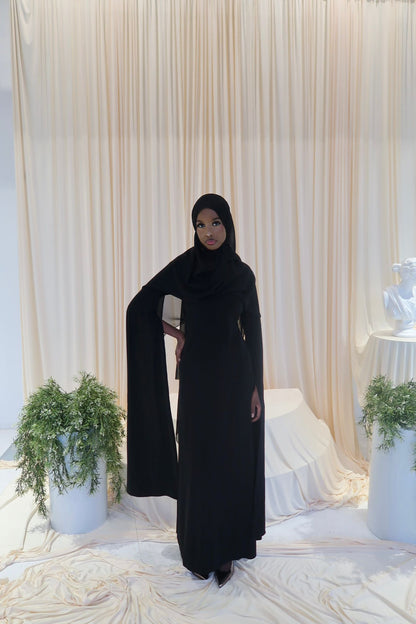 Suhaila – Draped Elegant Dress | Asha's Luxury Abayas